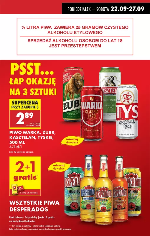 Biedronka - gazetka promocyjna Od poniedziałku, Z ladą tradycyjną od poniedziałku 22.09 do niedzieli 28.09 - strona 9