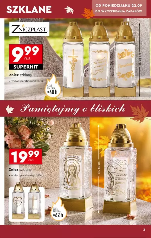 Biedronka - gazetka promocyjna Znicze w Biedronce   - strona 3