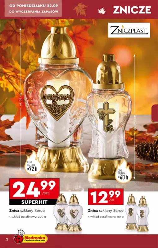 Biedronka - gazetka promocyjna Znicze w Biedronce   - strona 2