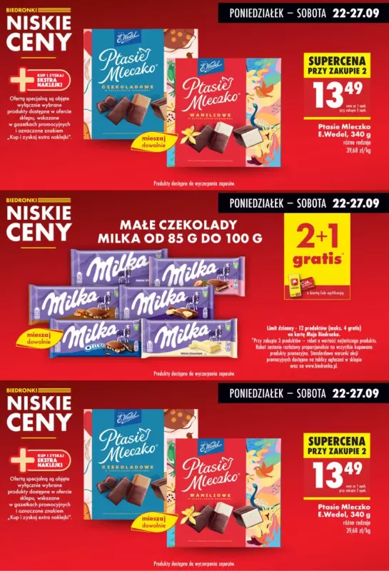 Biedronka - gazetka promocyjna Biedronkowe oszczędności od poniedziałku 22.09 do środy 24.09 - strona 8