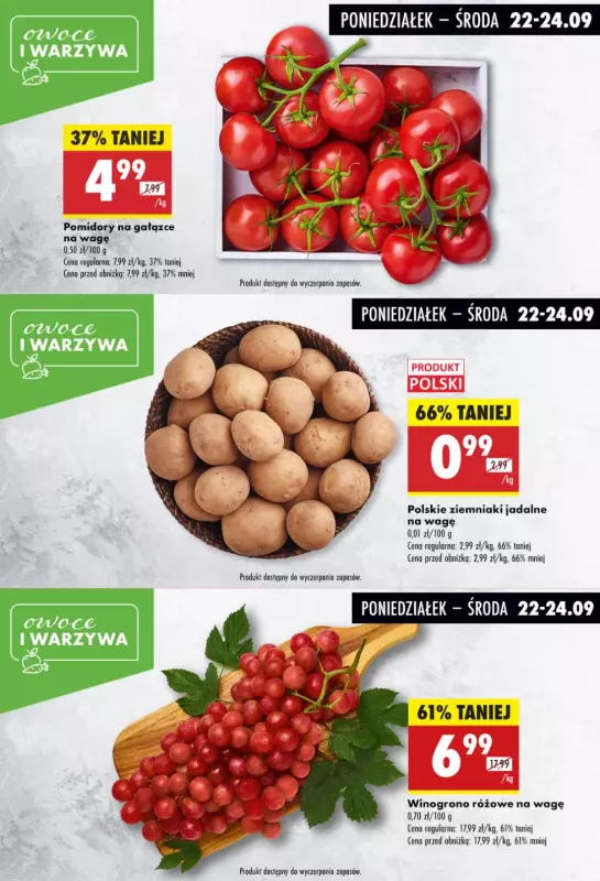 Biedronka - gazetka promocyjna Biedronkowe oszczędności od poniedziałku 22.09 do środy 24.09 - strona 3