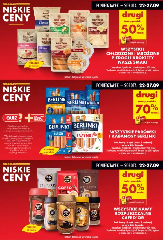 Biedronka - gazetka promocyjna Biedronkowe oszczędności od poniedziałku 22.09 do środy 24.09 - strona 7