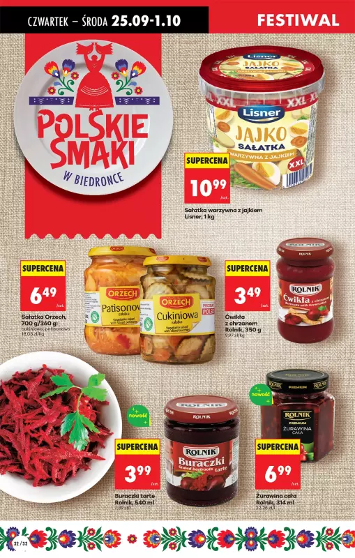 Biedronka - gazetka promocyjna Od czwartku, Z ladą tradycyjną od czwartku 25.09 do środy 01.10 - strona 40