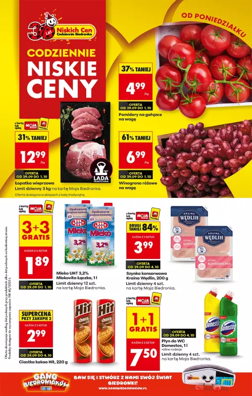 Biedronka - gazetka promocyjna Od poniedziałku, Z ladą tradycyjną od poniedziałku 29.09 do niedzieli 05.10