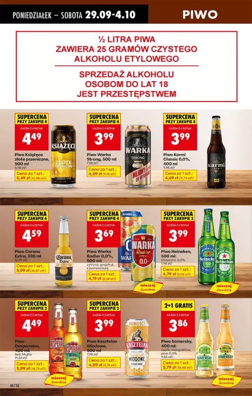 Biedronka - gazetka promocyjna Od poniedziałku, Z ladą tradycyjną od poniedziałku 29.09 do niedzieli 05.10 - strona 62