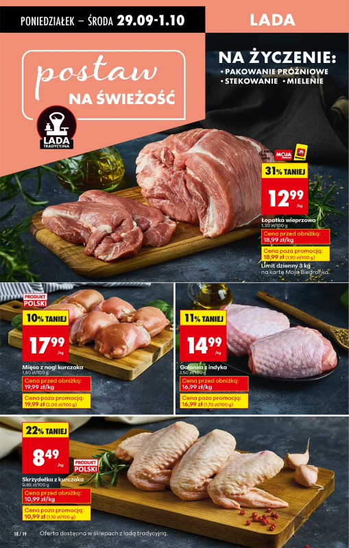 Biedronka - gazetka promocyjna Od poniedziałku, Z ladą tradycyjną od poniedziałku 29.09 do soboty 04.10 - strona 28