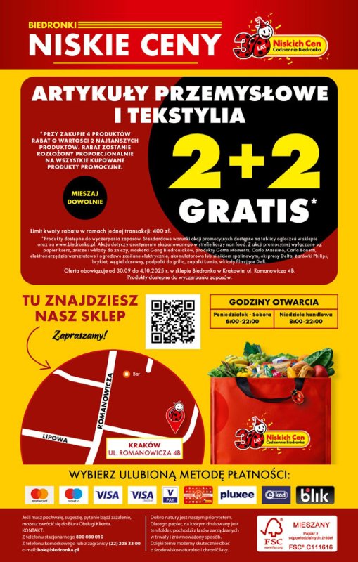 Biedronka - gazetka promocyjna BIEDRONKA WIELKIE OTWARCIE! KRAKÓW, ul. Romanowicza 4B od wtorku 30.09 do soboty 04.10 - strona 8