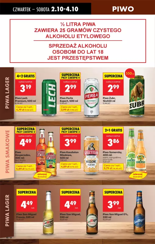 Biedronka - gazetka promocyjna Od czwartku, Z ladą tradycyjną od czwartku 02.10 do środy 08.10 - strona 62