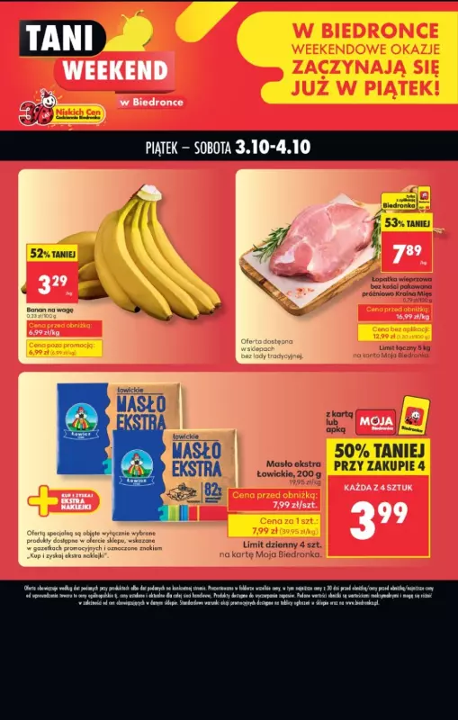 Biedronka - gazetka promocyjna Tani Weekend od piątku 03.10 do soboty 04.10