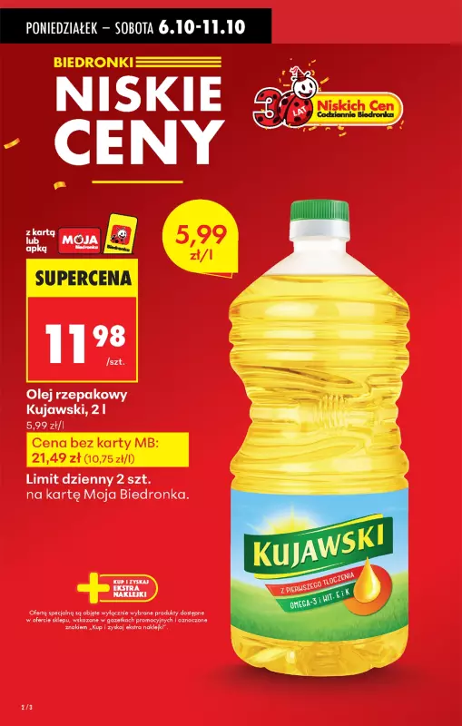 Biedronka - gazetka promocyjna Od poniedziałku, Z ladą tradycyjną od poniedziałku 06.10 do niedzieli 12.10 - strona 2