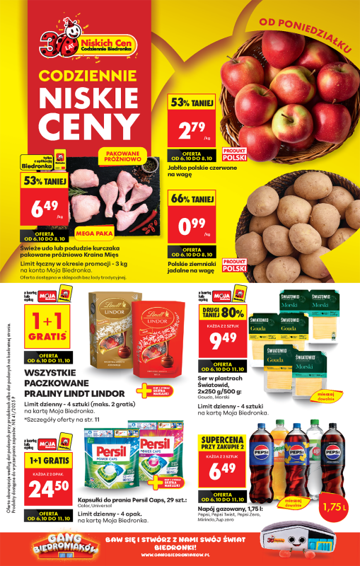 Biedronka - gazetka promocyjna Od poniedziałku od poniedziałku 06.10 do niedzieli 12.10