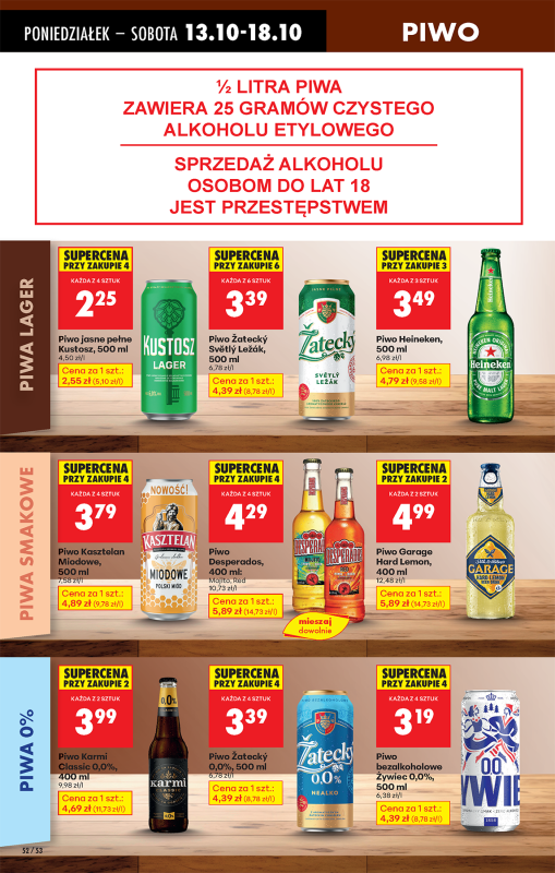 Biedronka - gazetka promocyjna Od poniedziałku od poniedziałku 13.10 do niedzieli 19.10 - strona 62