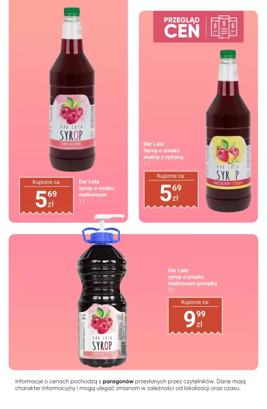 Biedronka - gazetka promocyjna Syropy do wody - przegląd cen   - strona 3