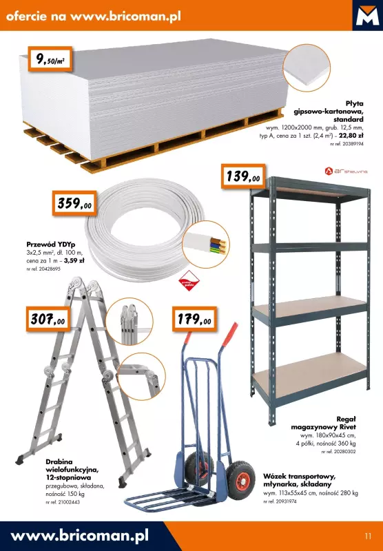 Bricoman - gazetka promocyjna Gazetka od wtorku 12.11 do niedzieli 01.12 - strona 11