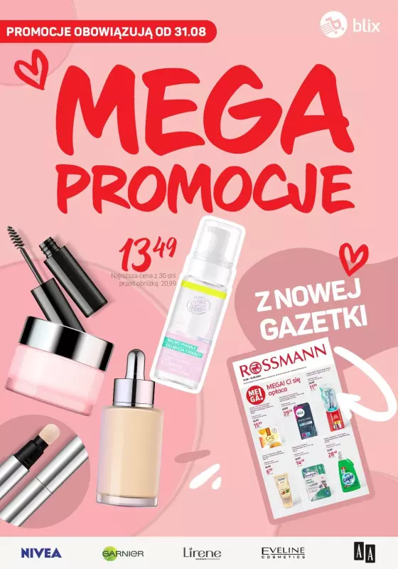 Rossmann - gazetka promocyjna MEGA promocje z nowej gazetki od soboty 31.08 