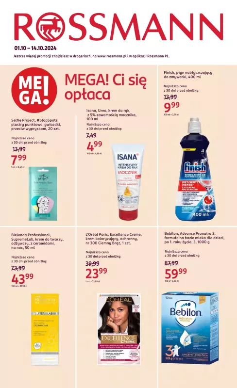 Rossmann - gazetka promocyjna Gazetka od wtorku 01.10 do poniedziałku 14.10