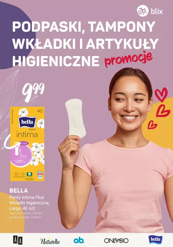 Rossmann - gazetka promocyjna PROMOCJE na podpaski, wkładki, tampony i artykuły higieniczne od środy 23.10 do środy 30.10