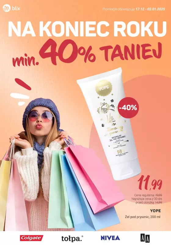 Rossmann - gazetka promocyjna Min. 40% taniej na koniec roku od piątku 27.12 do czwartku 02.01