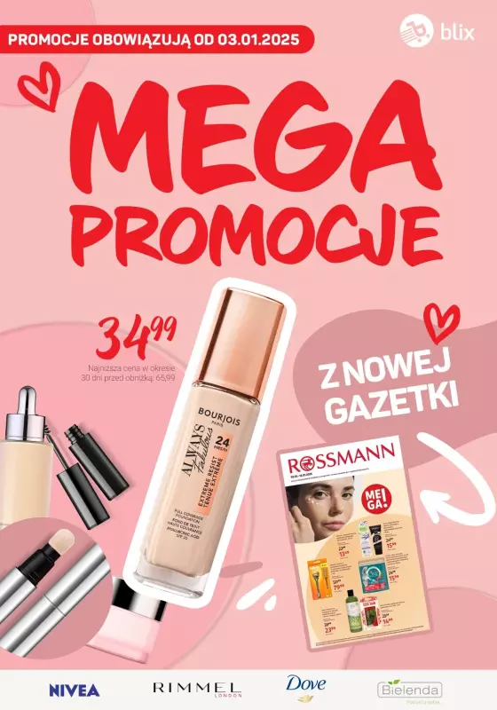 Rossmann - gazetka promocyjna MEGA promocje z nowej gazetki od czwartku 02.01 