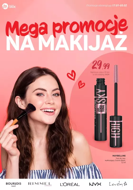 Rossmann - gazetka promocyjna MEGA promocje na makijaż od soboty 25.01 