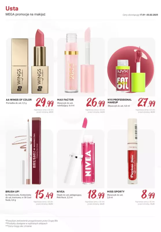 Rossmann - gazetka promocyjna MEGA promocje na makijaż od soboty 25.01  - strona 9