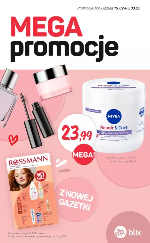 Rossmann - gazetka promocyjna MEGA promocje z nowej gazetki od środy 19.02 