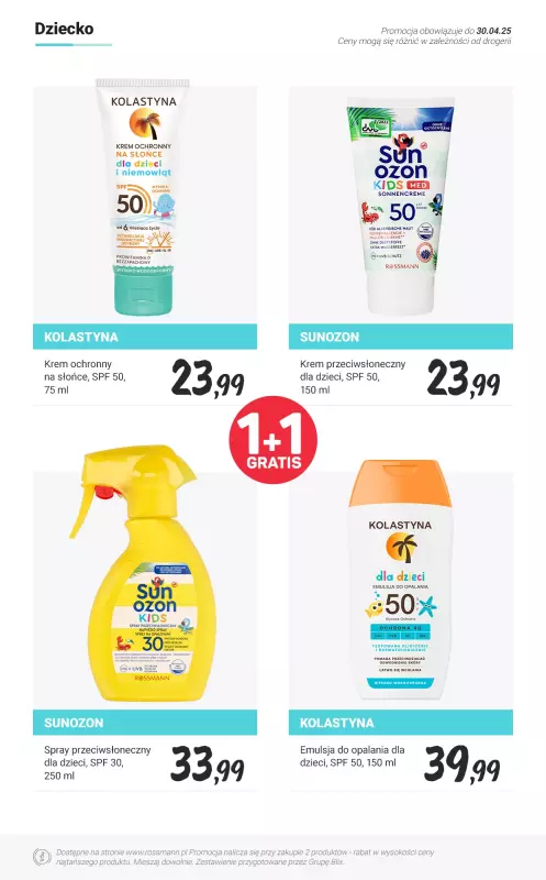Rossmann - gazetka promocyjna 1+1 GRATIS kosmetyki z filtrami UV! od wtorku 29.04 do środy 30.04 - strona 8
