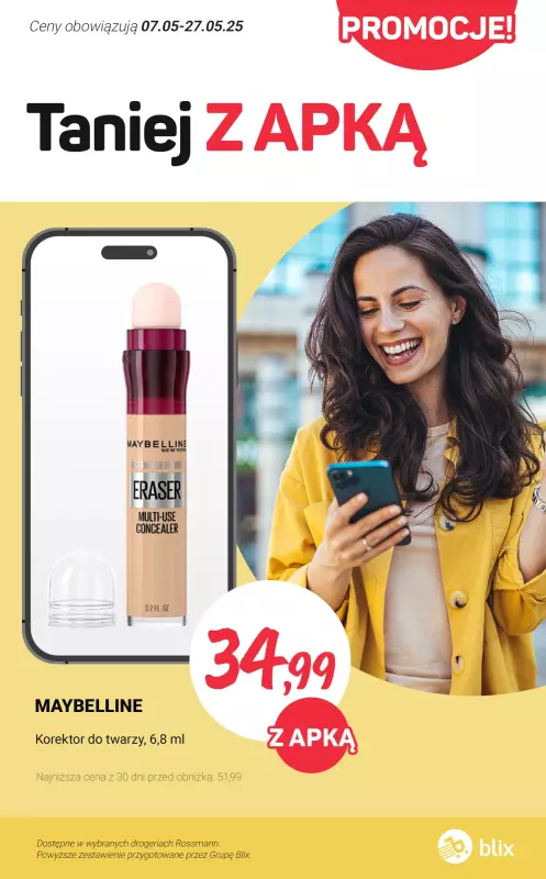 Rossmann - gazetka promocyjna Taniej Z APKĄ - sprawdź promocje! od niedzieli 18.05 do wtorku 27.05