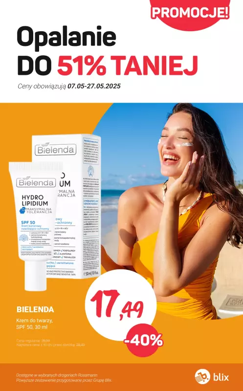Rossmann - gazetka promocyjna Opalanie do -51%  