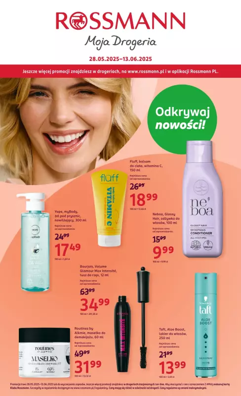 Rossmann - gazetka promocyjna Gazetka od środy 28.05 do piątku 13.06