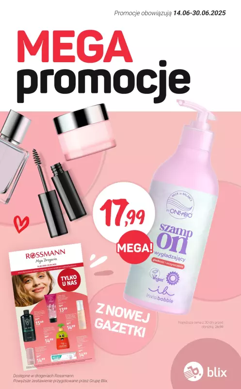 Rossmann - gazetka promocyjna MEGA promocje z nowej gazetki od niedzieli 15.06 do poniedziałku 30.06