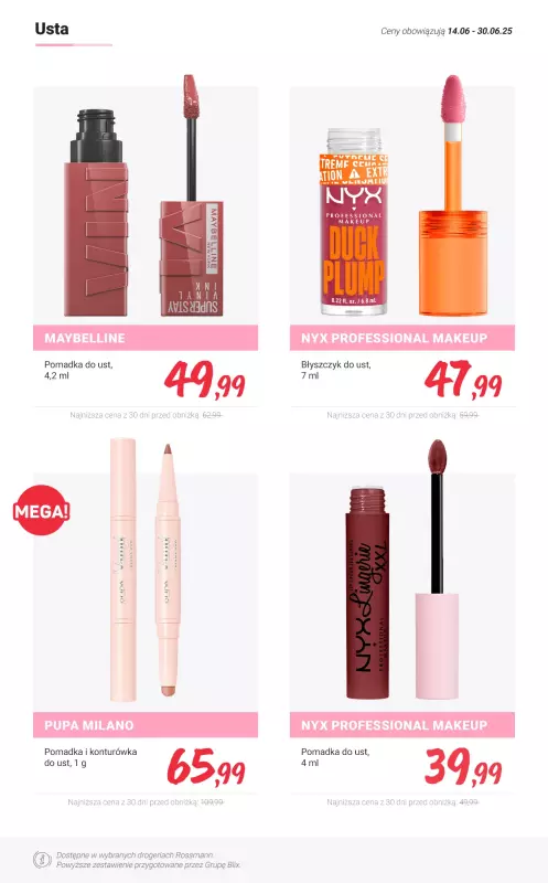 Rossmann - gazetka promocyjna PROMOCJE - produkty do makijażu od czwartku 19.06 do poniedziałku 30.06 - strona 9