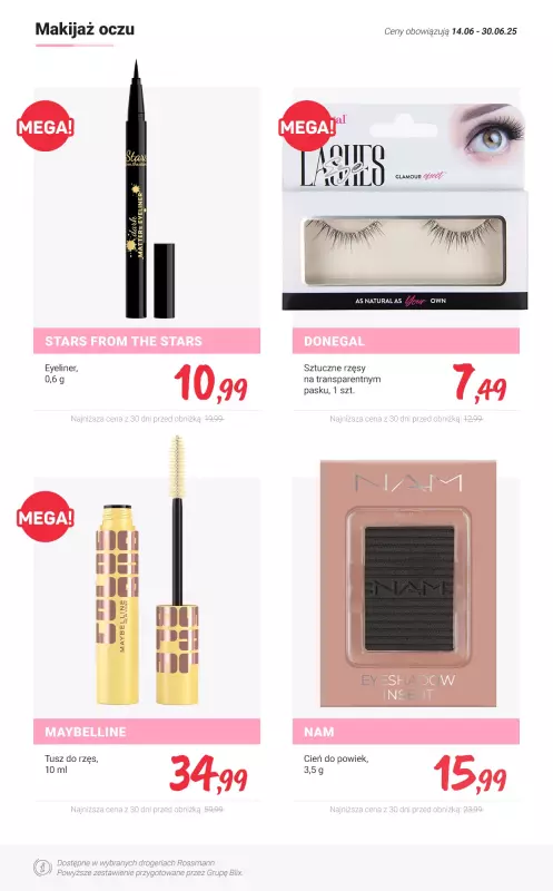 Rossmann - gazetka promocyjna PROMOCJE - produkty do makijażu od czwartku 19.06 do poniedziałku 30.06 - strona 7