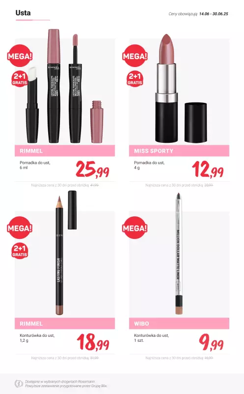 Rossmann - gazetka promocyjna PROMOCJE - produkty do makijażu od czwartku 19.06 do poniedziałku 30.06 - strona 10