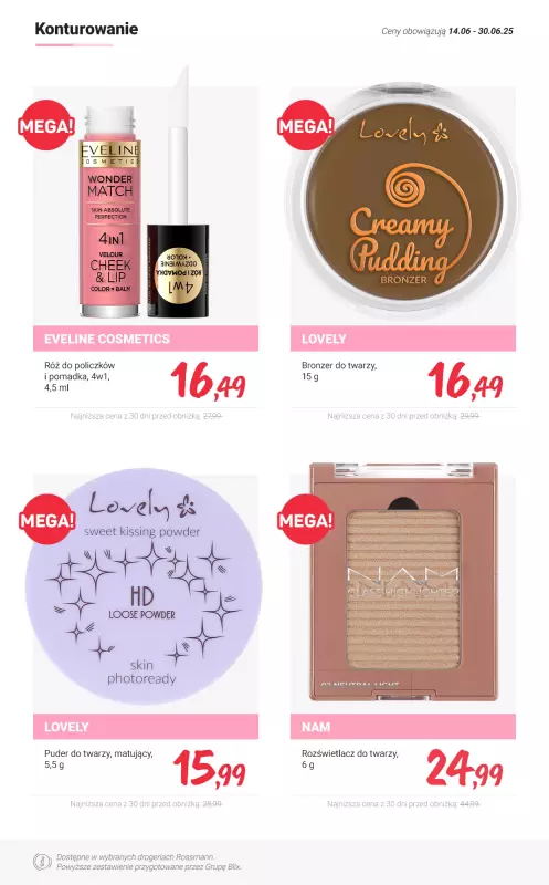 Rossmann - gazetka promocyjna PROMOCJE - produkty do makijażu od czwartku 19.06 do poniedziałku 30.06 - strona 4