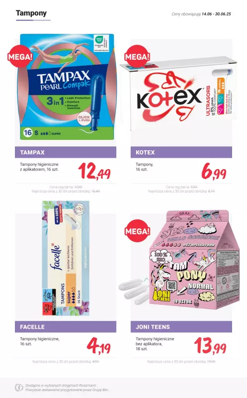 Rossmann - gazetka promocyjna Higiena intymna - PROMOCJE od środy 25.06 do poniedziałku 30.06 - strona 7