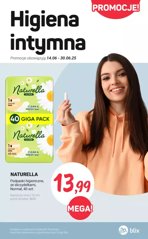 Rossmann - gazetka promocyjna Higiena intymna - PROMOCJE od środy 25.06 do poniedziałku 30.06