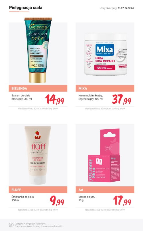 Rossmann - gazetka promocyjna MEGA promocje z nowej gazetki od wtorku 01.07 do poniedziałku 14.07 - strona 4
