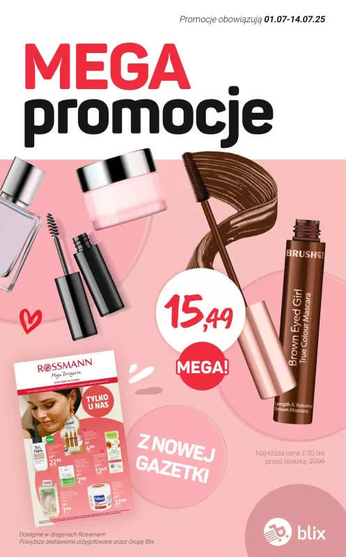 Rossmann - gazetka promocyjna MEGA promocje z nowej gazetki od wtorku 01.07 do poniedziałku 14.07