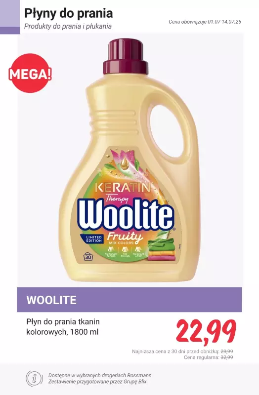 Rossmann - gazetka promocyjna Produkty do prania i płukania - PROMOCJE od czwartku 10.07 do poniedziałku 14.07 - strona 9