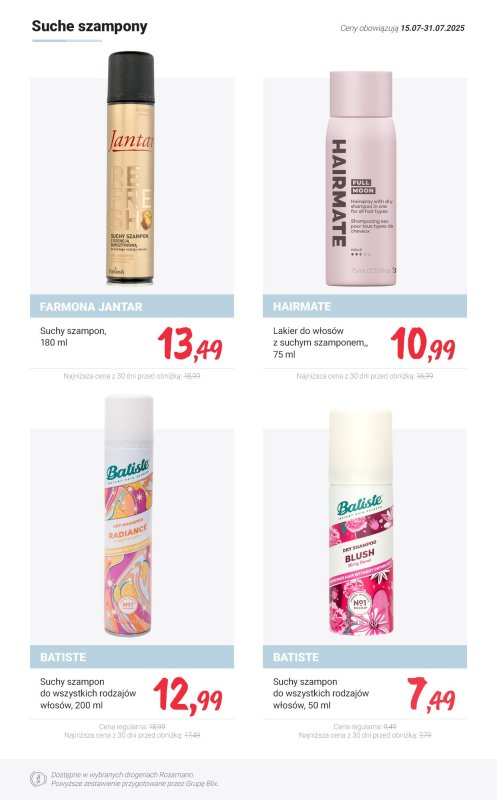 Rossmann - gazetka promocyjna PROMOCJE na produkty do włosów od soboty 19.07 do czwartku 31.07 - strona 4