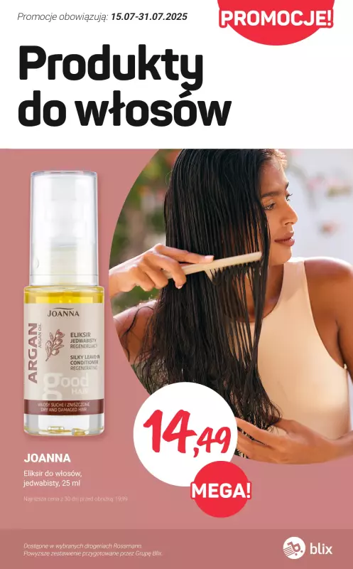Rossmann - gazetka promocyjna PROMOCJE na produkty do włosów od soboty 19.07 do czwartku 31.07