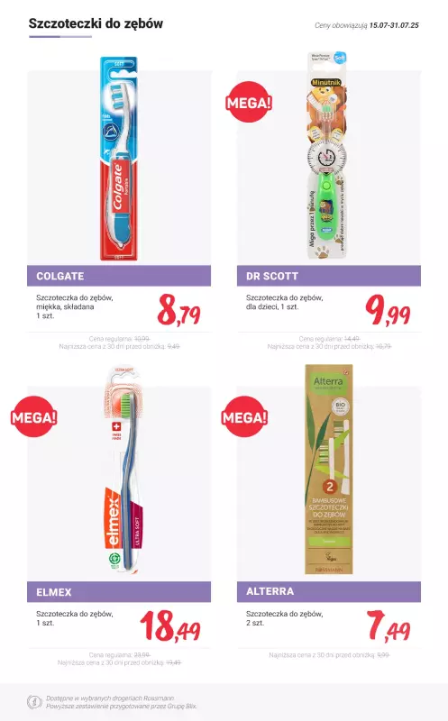 Rossmann - gazetka promocyjna Zadbaj o zdrowy uśmiech - sprawdź promocje! od środy 23.07 do czwartku 31.07 - strona 9