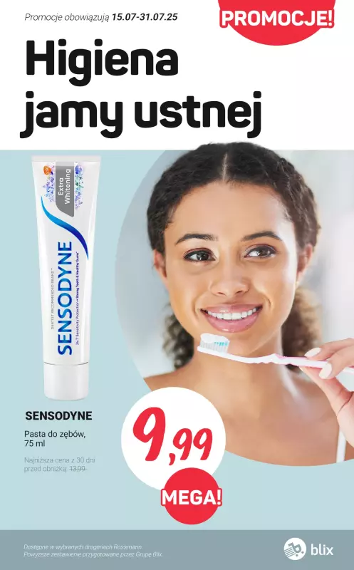 Rossmann - gazetka promocyjna Zadbaj o zdrowy uśmiech - sprawdź promocje! od środy 23.07 do czwartku 31.07