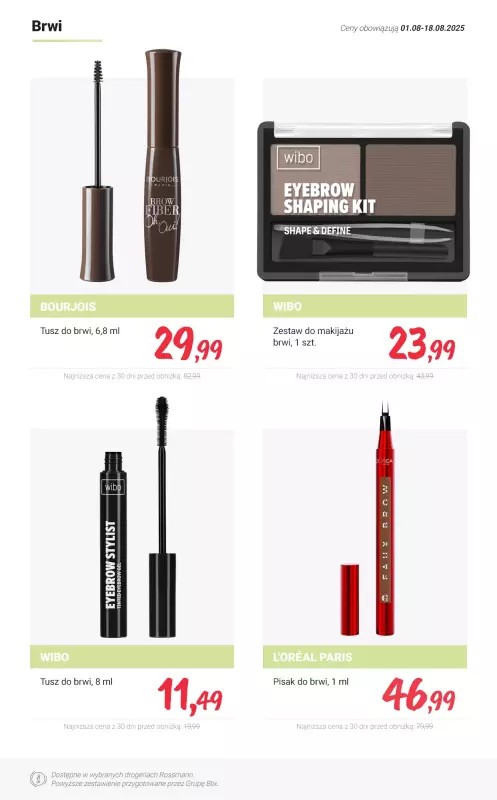 Rossmann - gazetka promocyjna MEGA promocje na makijaż od poniedziałku 04.08 do poniedziałku 18.08 - strona 10