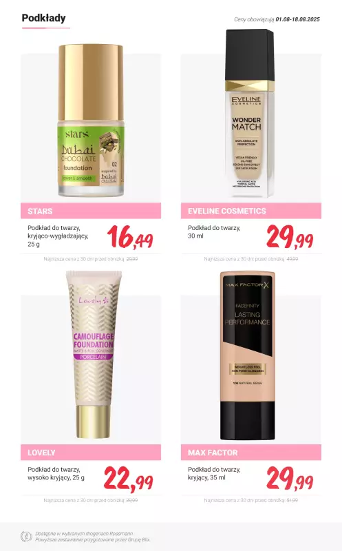 Rossmann - gazetka promocyjna MEGA promocje na makijaż od poniedziałku 04.08 do poniedziałku 18.08 - strona 3