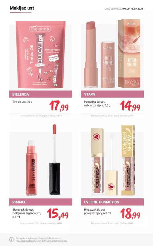 Rossmann - gazetka promocyjna MEGA promocje na makijaż od poniedziałku 04.08 do poniedziałku 18.08 - strona 12