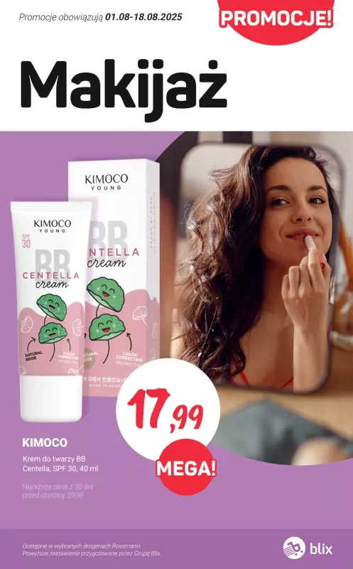 Rossmann - gazetka promocyjna MEGA promocje na makijaż od poniedziałku 04.08 do poniedziałku 18.08