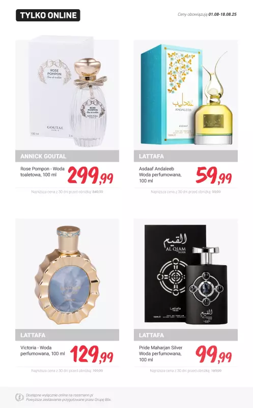 Rossmann - gazetka promocyjna MEGA promocje - Perfumy od czwartku 14.08 do poniedziałku 18.08 - strona 9