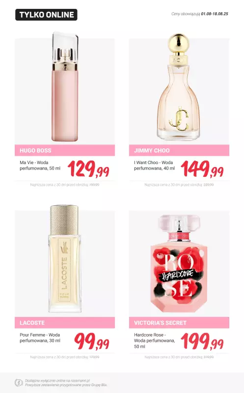 Rossmann - gazetka promocyjna MEGA promocje - Perfumy od czwartku 14.08 do poniedziałku 18.08 - strona 5